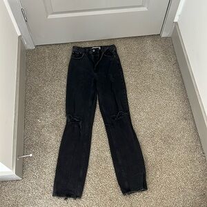 Abercrombie black ripped jeans